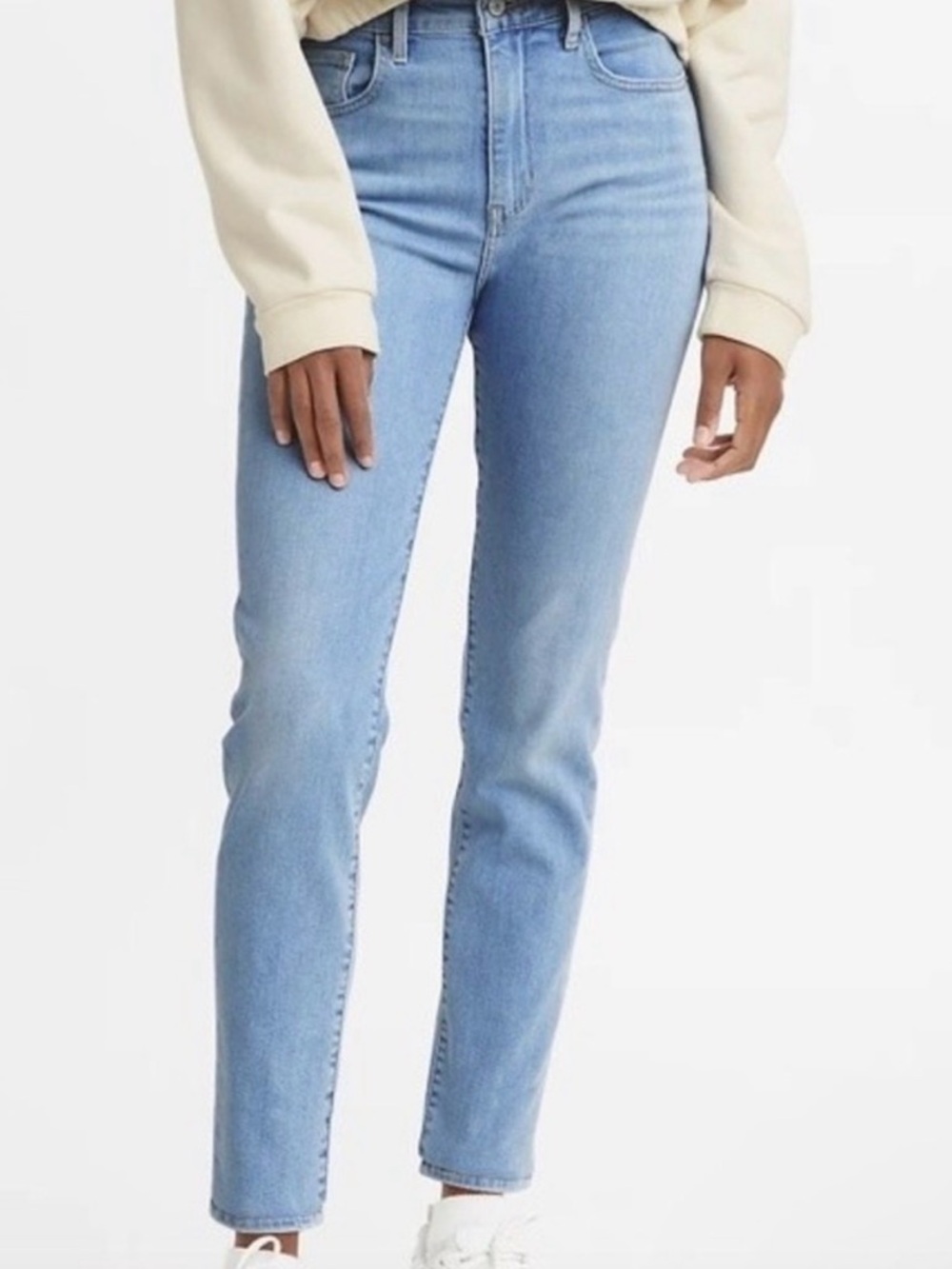 Levi’s 721 High Rise Skinny Light Wash Jeans, Size 29 (hemmed to petite length)